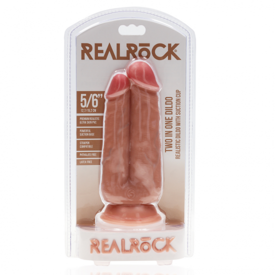 Dildo Realistico 2 em 1 6`` (15 cm) - Pele