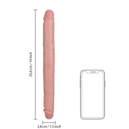 Dildo Realistico Duplo 14`` (35 cm) - Pele