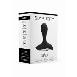 Vibrador Anal Astor 12cm Simplicity Preto