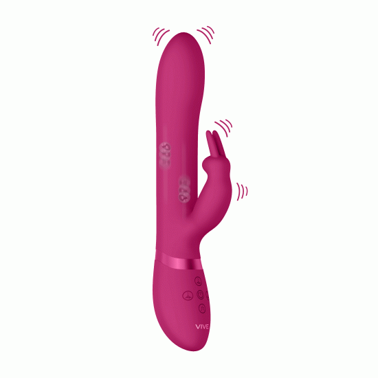 Vibrador com estimulador clitoris Amoris - Rosa