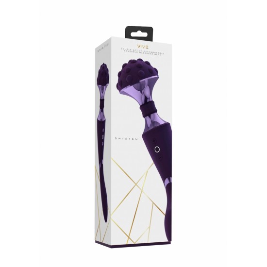 Estimulador Wand Flexível Shiatsu Vive Roxo