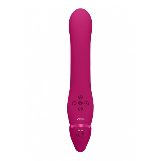 AI Dual Pulse-Wave & Airwave Strapless Strapon - Pink