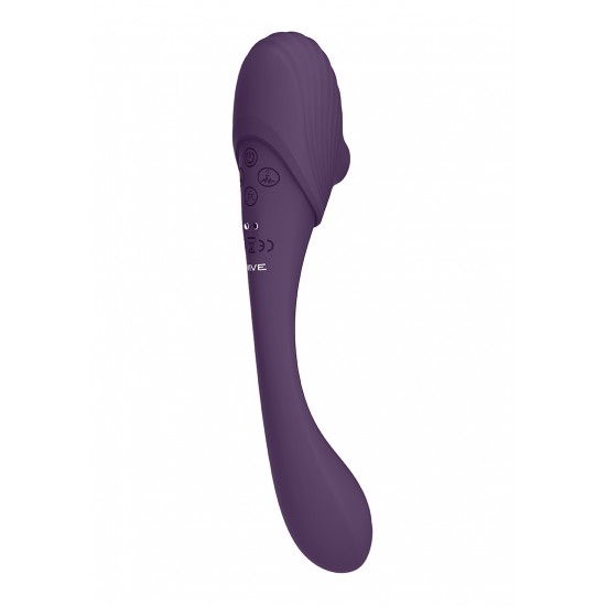 Mirai Double Ended Pulse Wave Air-Wave Bendable Vib - Purple