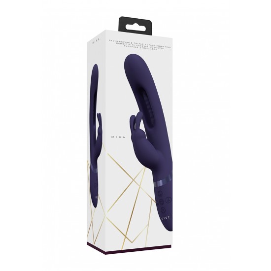 Vibrador rabbit Flapping Mika -  Purple