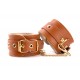 BLAZE ELITE ANKLE CUFFS COGNAC VEGAN LEATHER