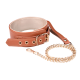 BLAZE ELITE COLLAR AND CHAIN COGNAC VEGAN LEATHER