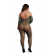 Lace Long-Sleeved Bodystocking - Queen Size