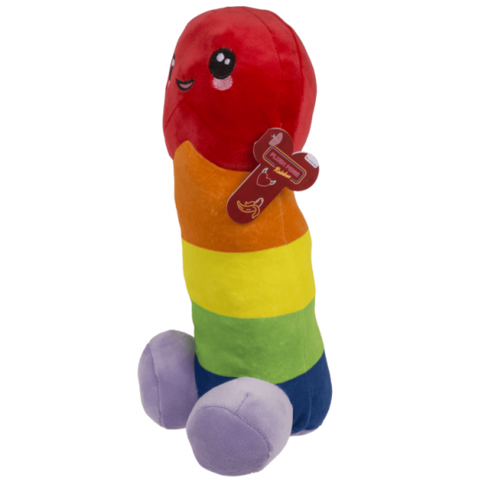 Plush Penis, Rainbow, 30 cm