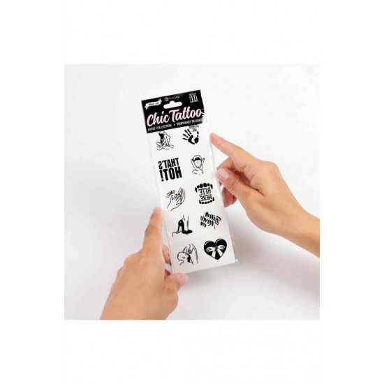 SET of 10 TEMPORARY TATTOOS - KINKY