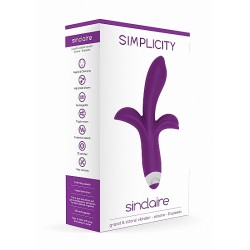 Vibrador c/ Estimulador Clitoris e Ponto-G Sinclaire Simplicity 21.5cm Roxo