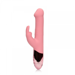 Vibrador Rabbit com Esferas internas Rotativas - Loveline - Rosa