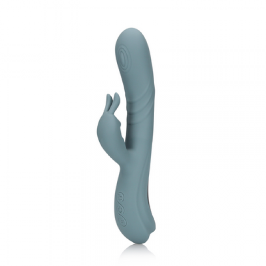 Vibrador Rabbit Movimento de Dedo - Loveline - Cinza