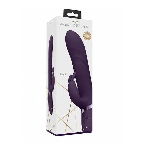 Vibrador rabbit rotativo G-spot Wiggle  - Purple