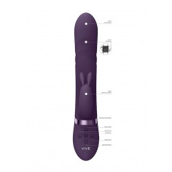 Vibrador rabbit rotativo G-spot Wiggle  - Purple