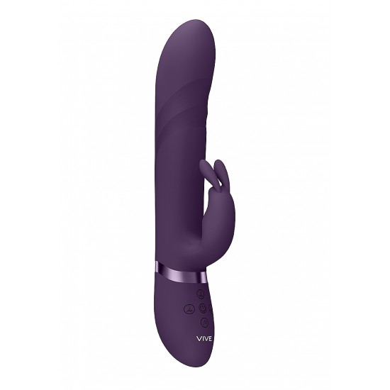 Vibrador rabbit rotativo G-spot Wiggle  - Purple